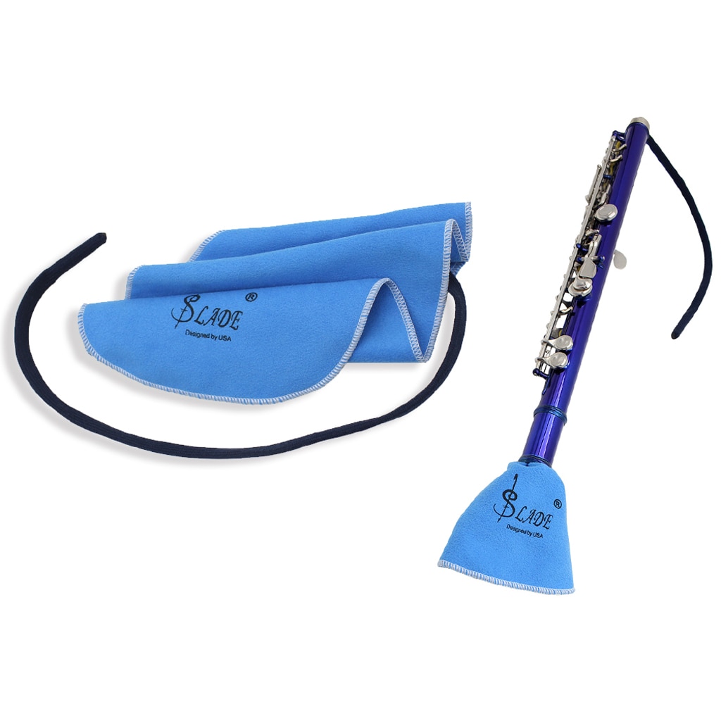 Pro 2 Stuks Pull Through Schoonmaken/Polijsten/Vegen Doek Met Riem Voor Sax Fluit Trompet Klarinet Cleaning Onderhoud