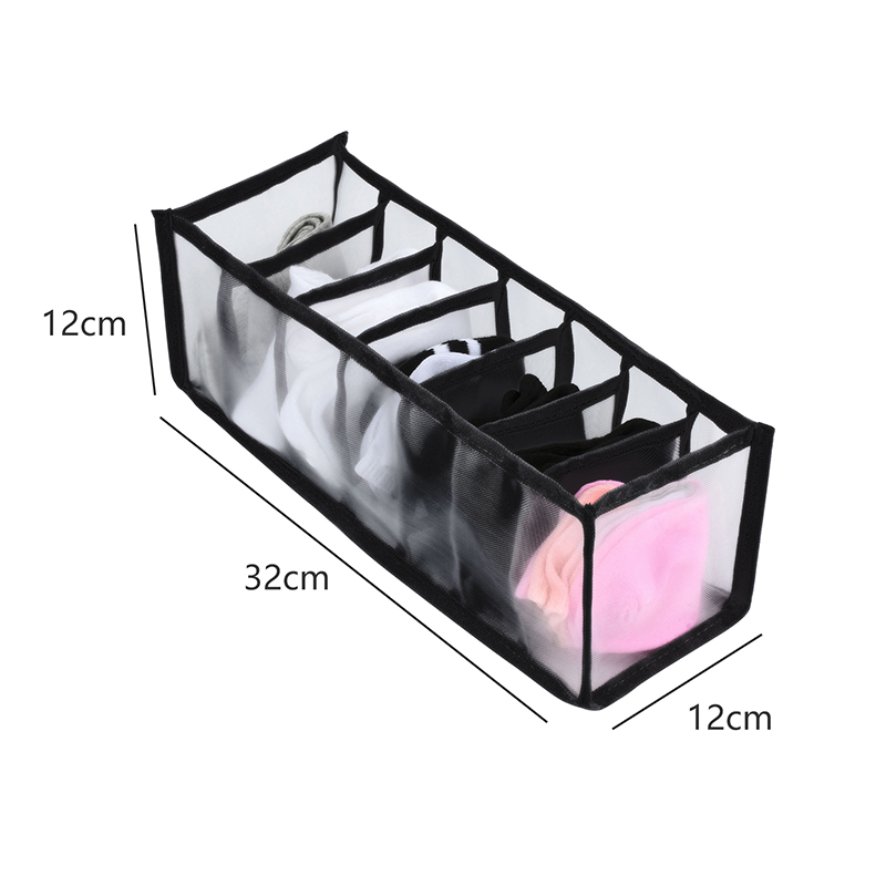 1PC Home Closet Organizer Voor Ondergoed Sok Kast Divider Opbergdoos Organizer voor kleding Opvouwbare Lade Organizer: Bruin