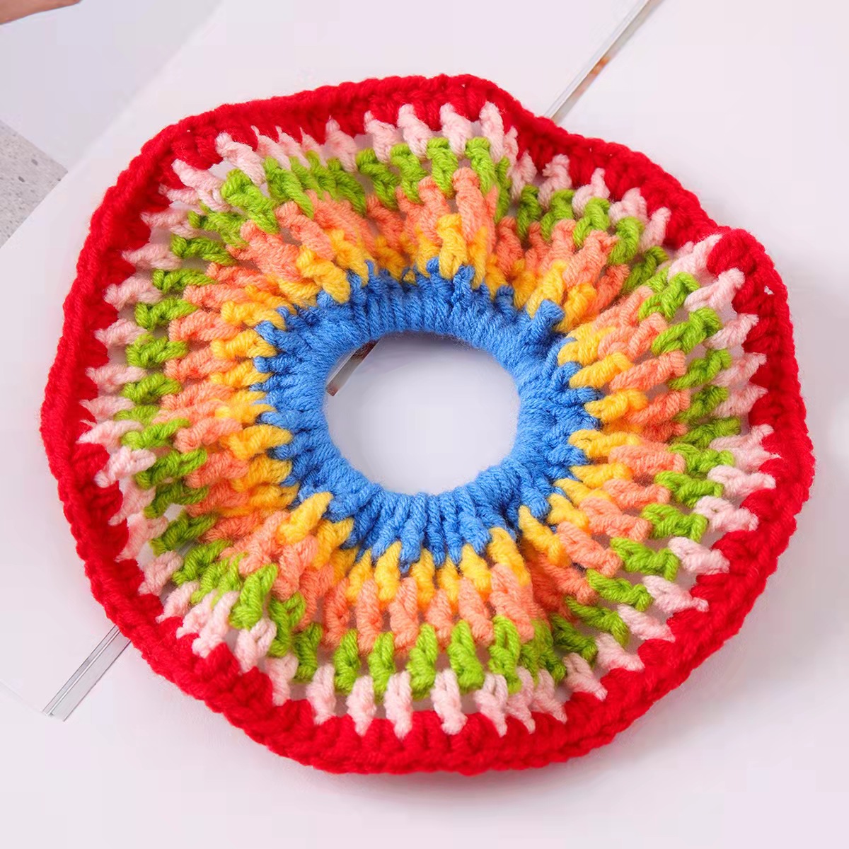 Bandeau Triangle rétro en tricot pour femmes, doux et coloré, marguerite, tournesol, Crochet, Bandana, bijoux, accessoires pour cheveux, 2022: A