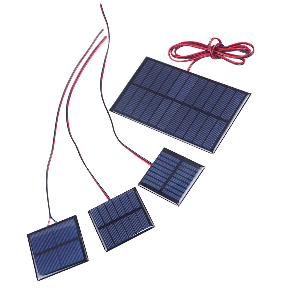 9V 12V 18V Zonnepaneel Met 100 200Cm Draad Mini Zonnestelsel Diy Voor Batterij Cel telefoon Oplader 1.5W 2W 3W 4.2W 4.5W 10W