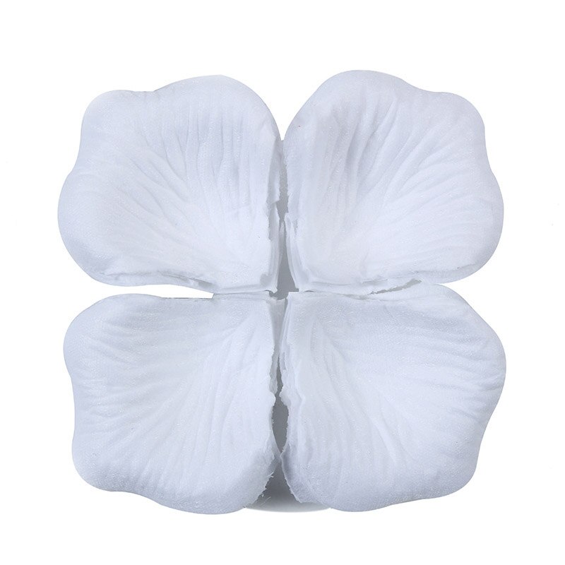Pétales de roses en soie, 500 pièces/lot, 5x5CM, pour décoration de mariage, romantique, fausses fleurs, 31 couleurs, accessoires de mariage: 8-White
