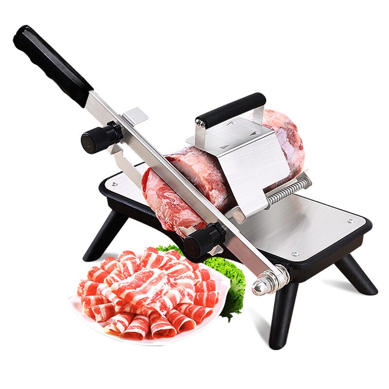 Manual Lamb Roll Slicer Cattle Machine Household Meat Planing Machine Pot Small Frozen Meat Cutting Machine