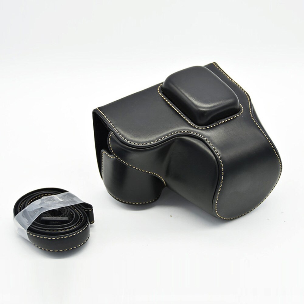 Funda protectora rígida de cuero PU para cámara Samsung NX500 16-50mm lente 3 colores: Black