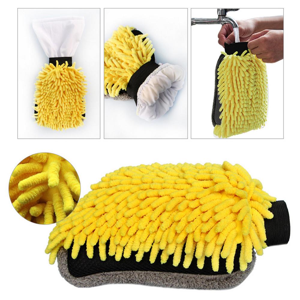 1pc mikrofiber bilvask motorsykkel rengjøringskluter klassisk vask til bil anti modnere rimelig nyttig gul grå