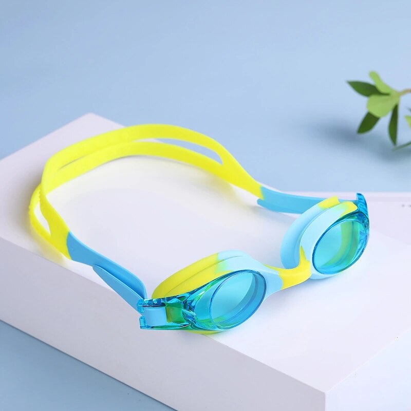 Svømmebriller låve voksne vanntette silikon anti-tåke knusing-bevis klare triatlon briller rb verdensbrille: Lys farge