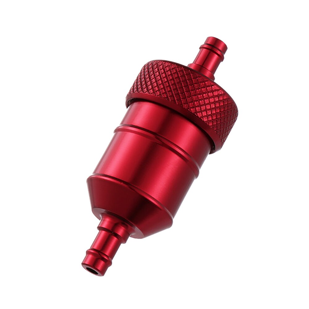 Metall drivstoffilter for motorsykkel, atv, scooter, moped, bensinfilter, universal drivstoffilter: Rød