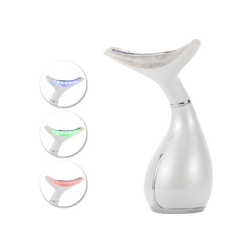 Neck Beauty Device LED Photon Therapy Neck Face Lifting Tool IPL Vibration Skin Tighten Anti-Wrinkle Remove Machine 3 Colors: Default Title