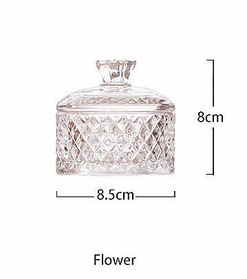 Nordic Crystal Glass With Lid Storage Tank Embossed Candy Cans Jewelry Storage Jar Snack Fresh Canister Married Festive Decor: 1