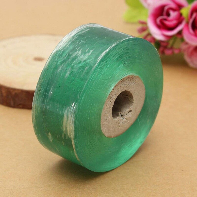 Tuin Bio-afbreekbare Kwekerij Enten Tape Rekbare Tuinieren Tape voor Planten Fruitbomen, Groen 0,8 × 328' (2cm x 100m