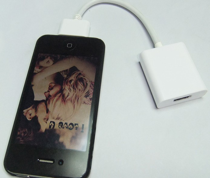 HDMI 30 pin to HD cable Suitable for ipad 2 3 to HDMI female converter 30 pins male adapter for iphone 4s TV projector