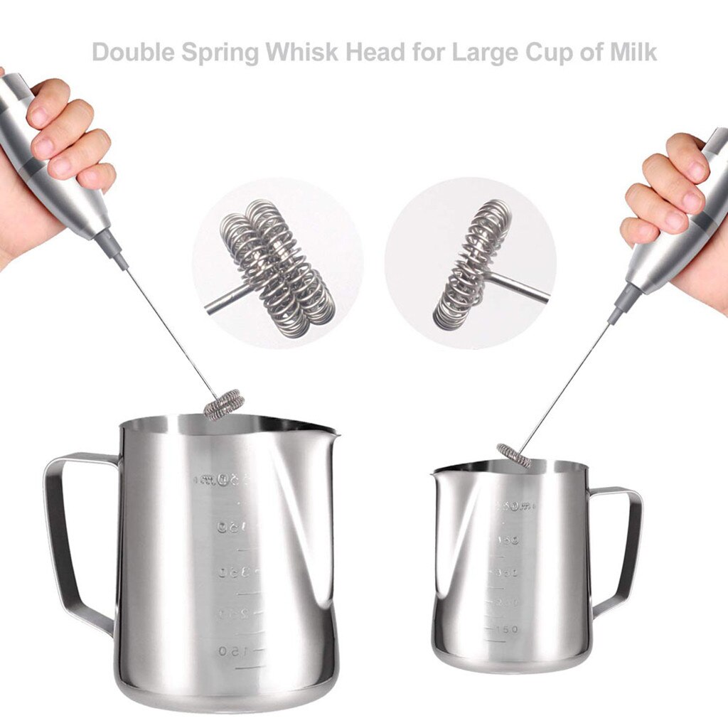 Egg Set Handheld Electric Stir Stick Blender Milk Frother Foamer Whisk Head Agitator Mixer Kitchen Coffee Stirrer Maker Tool