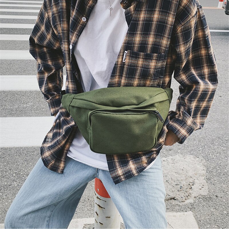 Excelsior saco da cintura das mulheres 2020 novo designer de lona fanny pacote moda viagem dinheiro telefone peito saco de banana feminino bum cinto sacos