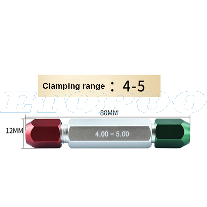 1pcs 0.1-0.49mm 0.5-5.99mm 6-9.99mm 20.0mm Cylindrical Pin gauge Smooth Plug Gauge Hole Gauge handle step Pin Gage holder tools: handle 4-5 1pcs