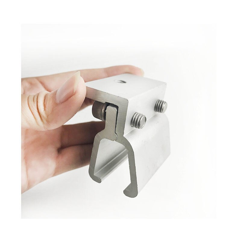 Factory Photovoltaic mounting system aluminum solar clamp for klip-lok metal roof solar system