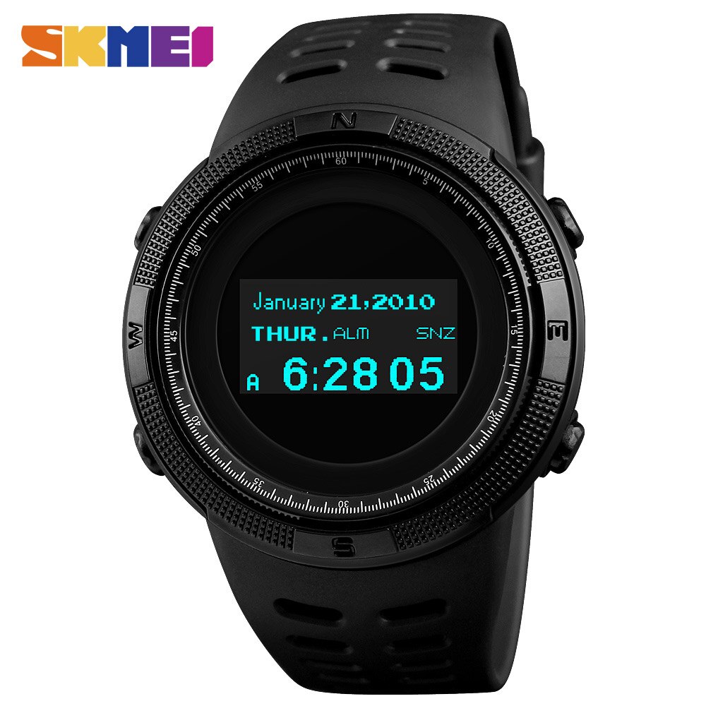 Skmei outdoor sporthorloge stappenteller calorie fitness dameshorloges kompas thermometer waterdichte digitale polshorloges 1360