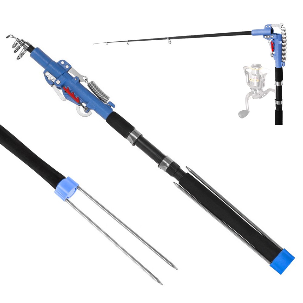 2.1m/2.4m/2.7m/3.0m Adjustable Automatic Fishing Rod Sea River Lake Pool Telescopic Rod Pole with Bank Stick