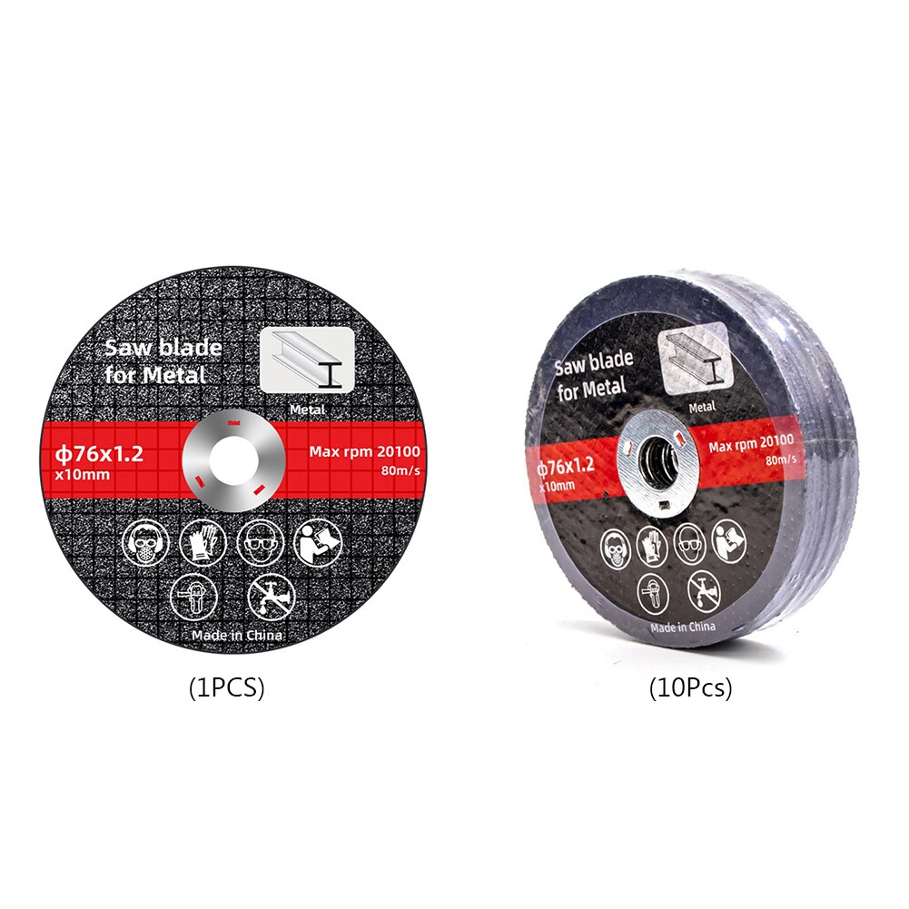 1/10pcs 76mm Metal Cutting Discs Cut Off Wheels Grinding Discs Wear Resistance Angle Grinder Wheel Power Double Net Cutting Disc