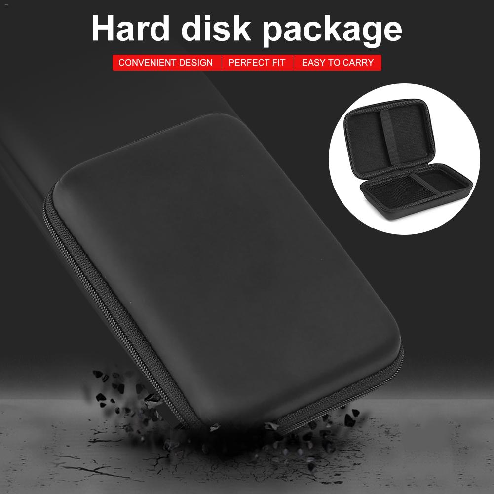 Kabeltaske cover 2.5 tommer usb powerbank ekstern harddisk beskyttelsesenhed beskyttende taske, bærbar eva opbevaringstaske til rejser