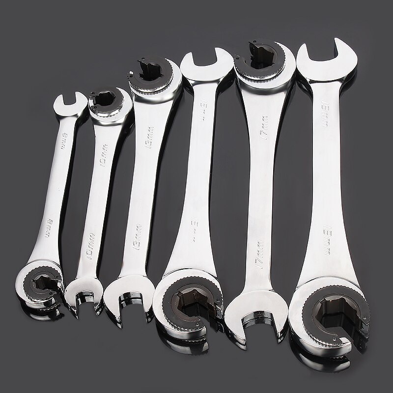 Tubing Ratchet Spanner Combination Wrench Set