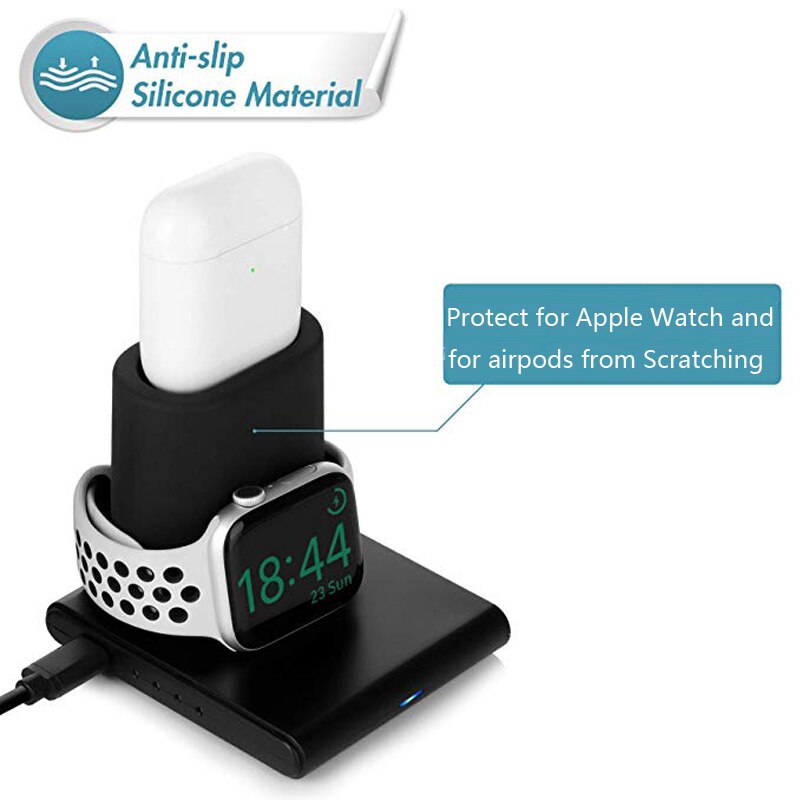 3 in 1 Qi Wireless Charger for iPhone 11 pro XR 8 for Airpods Charger Dock Station Wireless Charging Stand for Apple watch 4 3 2