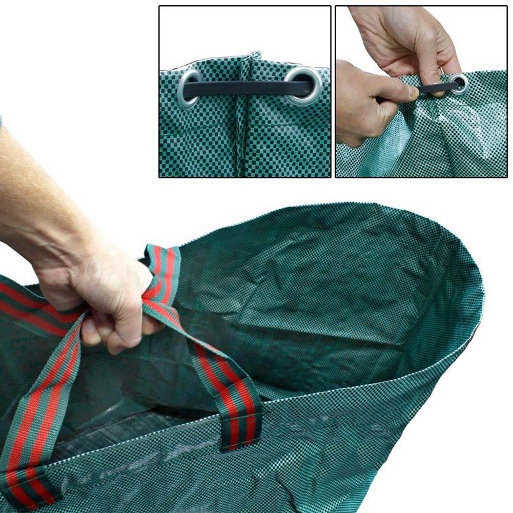 Sacs de jardinage pour piscine et pelouse | Sac de déchets de jardin 272L feuille réutilisable VA88