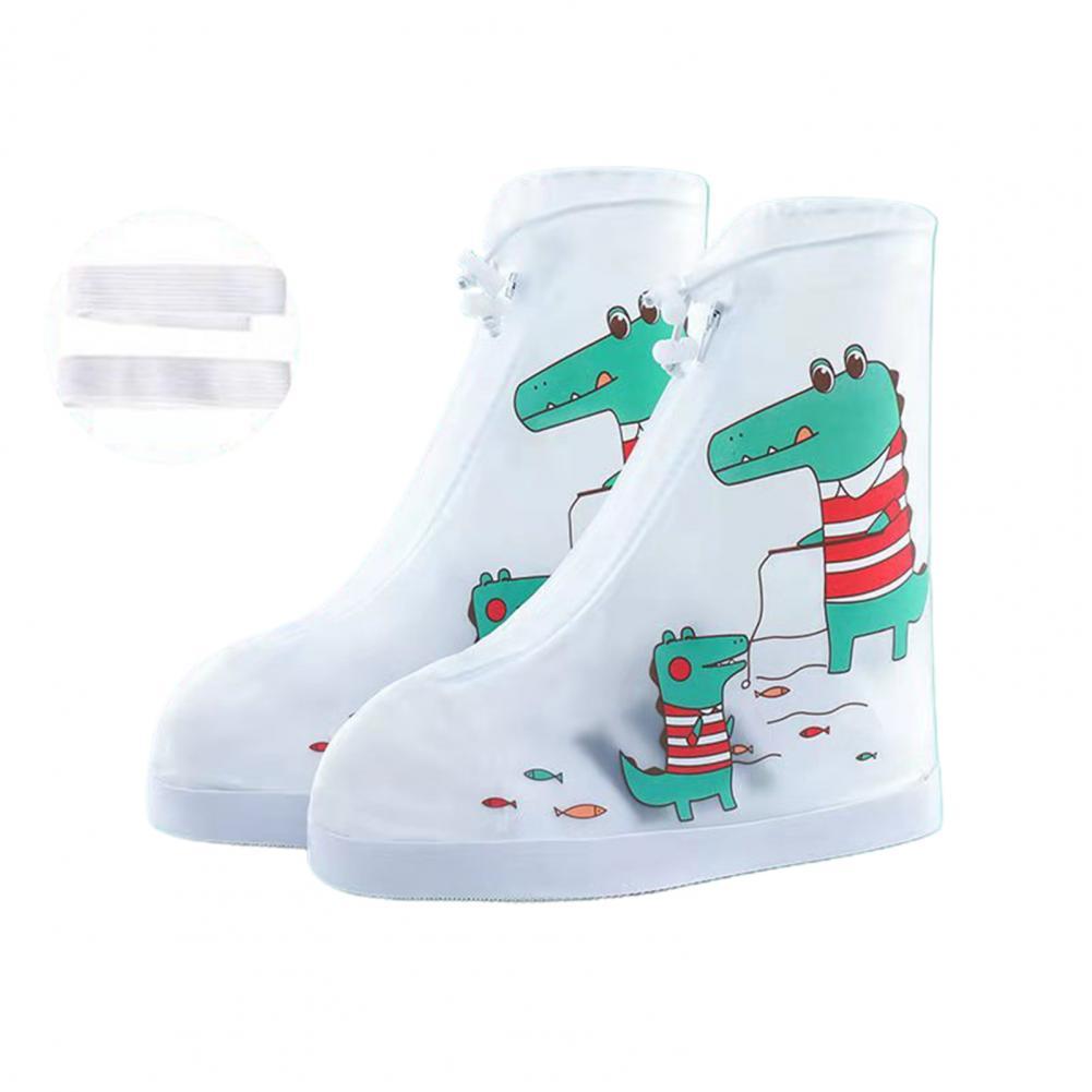 Decorative Kids Rainshoes Smooth Surface Leak-proof Unisex Kids Animal Rain Shoes Galoshes Rainshoes 1 Pair: Crocodile 3XL