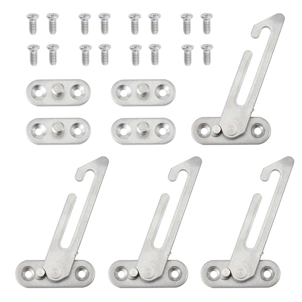 4Pcs UPVC Window Restrictors Stainless Steel Child Safety Security Lock Replacement Catch Door Ventilator with Screws Right Left