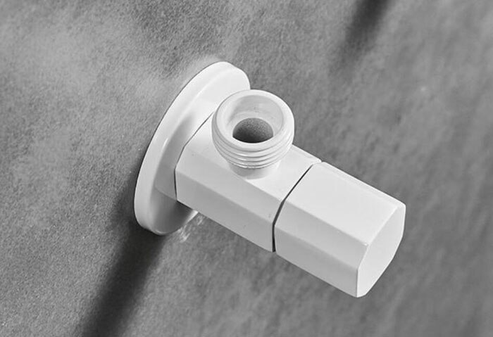 Hvid farve vinkelventil belagt vandhane hvid messing omskifter toilet badeværelse ventil  ag799: Et stykke