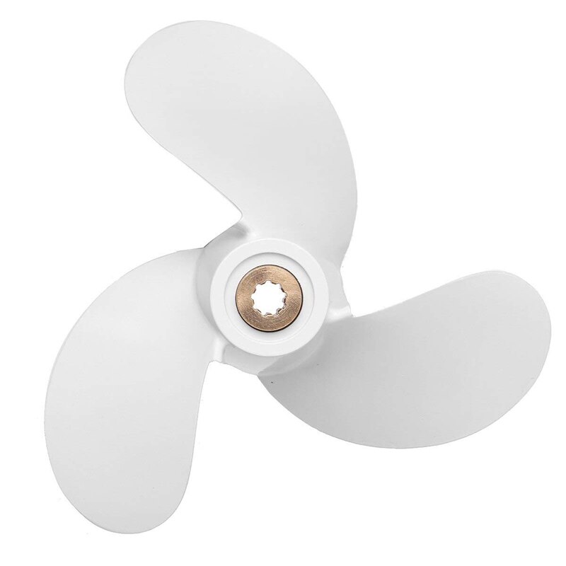 6L5-45943-00-EL Aluminiumlegering Marine Boot Buitenboordmotor Propeller 7 1/4x6 voor Yamaha 2.5-3Hp 9 Spline Tand 3 blades R Rotatie Wh