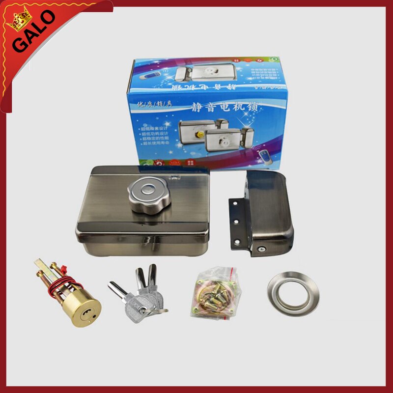 Single armature lock Electronic access control set wooden door iron gate electric lock