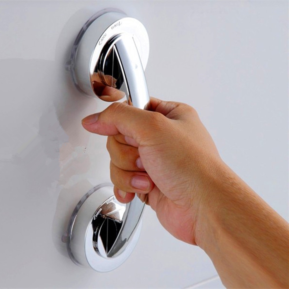 Anti-slip Handrail No Drilling Shower Handle Offers Safe Grip With Suction Cup For Safety Grab In Bathroom Bathtub Glass Door