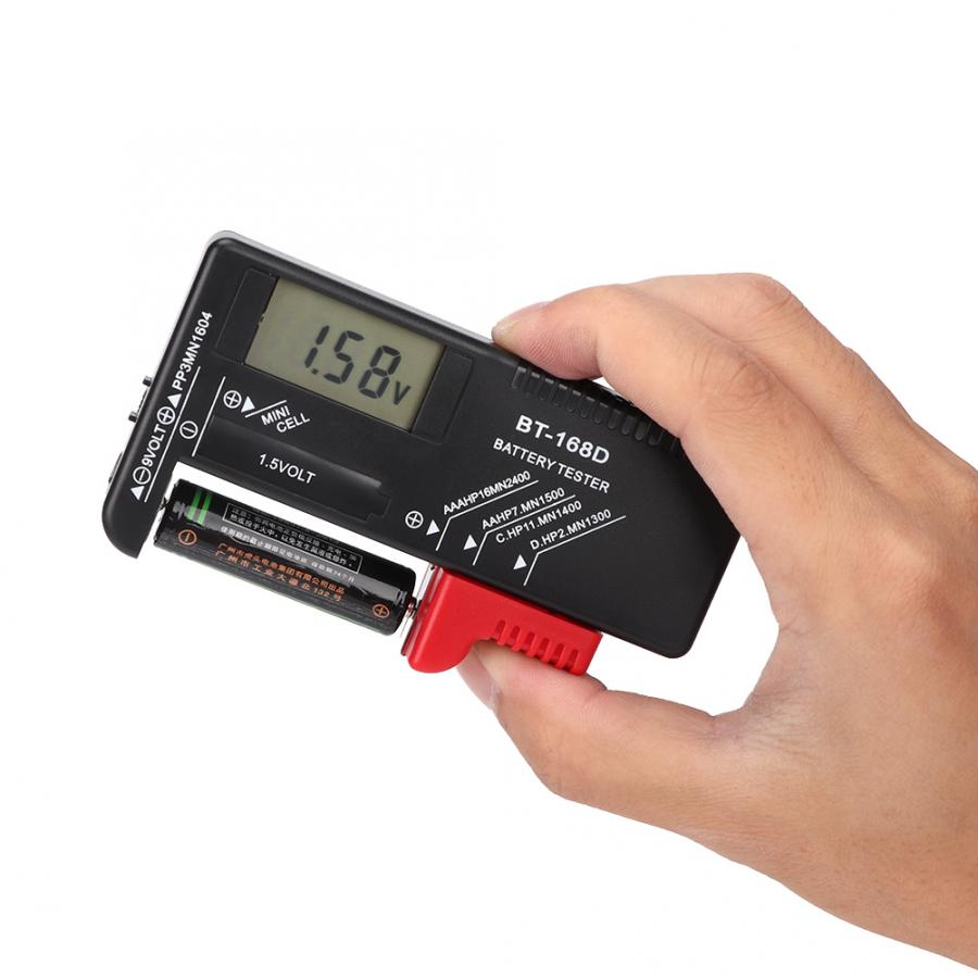 Portable Digital Battery Tester Digital 1.5V 9V Battery Tester Measuring Diagnostic Checker Analyze Battery Checker