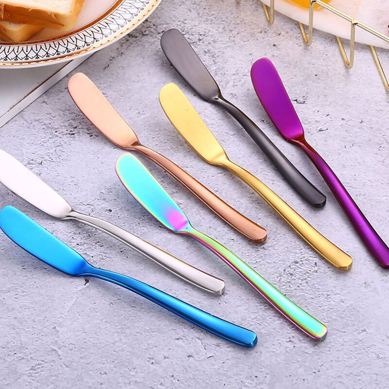 Spreading Cheese Knife Stainless Steel Bread Jam Butter Knife Kitchen Cutlery Dessert Tools for Toast Breakfast