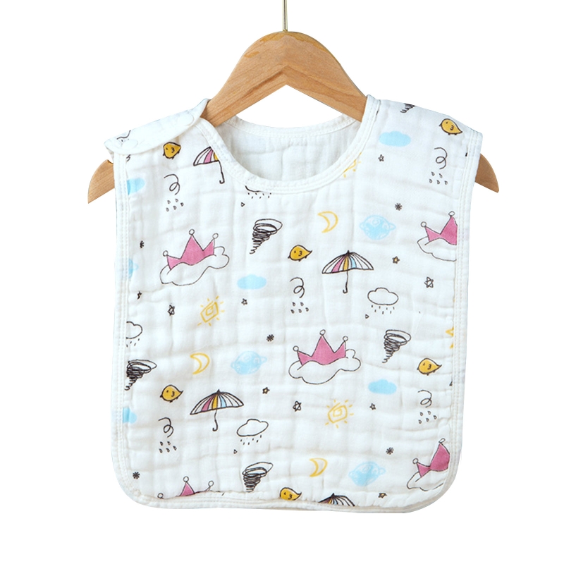 Cartoon Gedruckt Weiche Gaze Baumwolle Speichel Handtuch Baby Fütterung Bib Schal Neugeborenen Burp Tuch Waschlappen Taschentuch: Lemon yellow