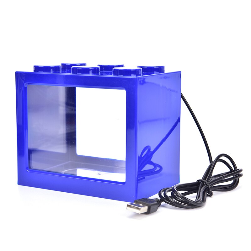 Home Garden Mini Fish Tank Fish Tank Home Office Sofa Desktop Aquarium Turtle Tank: BL