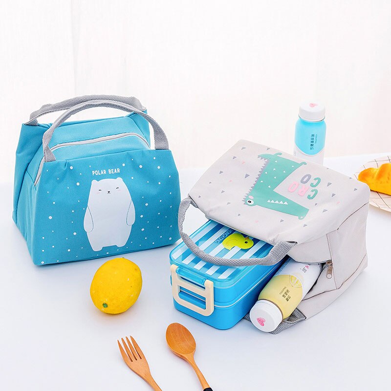 Cartoon Animal Baby Food Storage Thermo Bag Portable Baby Bottle Food Warmer Insulation Bag Milk Bottle Holder Lunch Mummy Bag