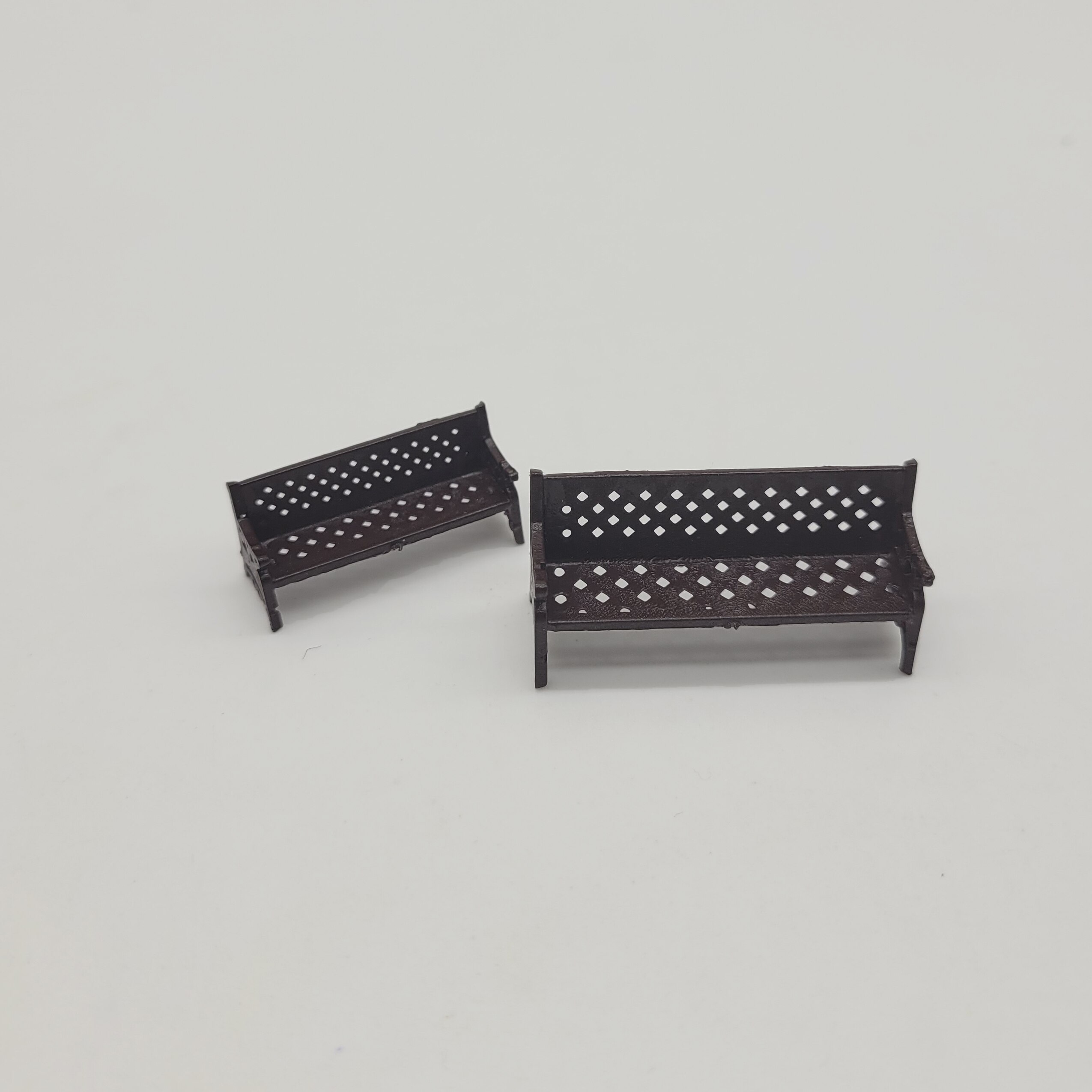 Mini banc Miniature de parc, modèle Ho 1/64/87, aménagement Diorama, artisanat, jardin, , 2 pièces