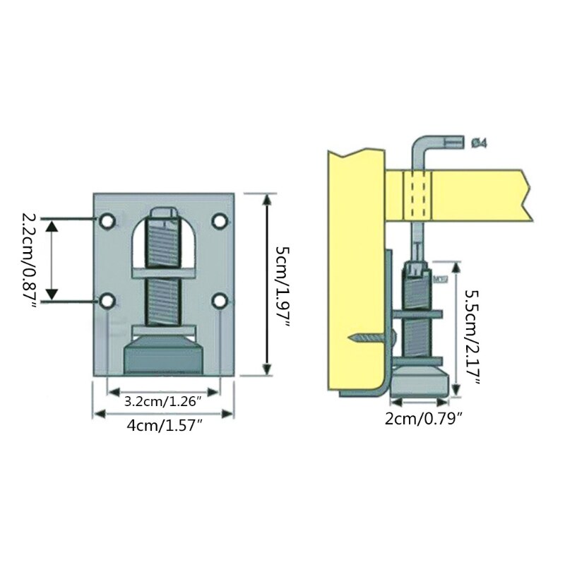 4 Pcs Adjustable Height Sofa Leveling Feet, Cold Rolled Steel Leveling Feet Furniture Leveler Legs, Strong Load-bearing