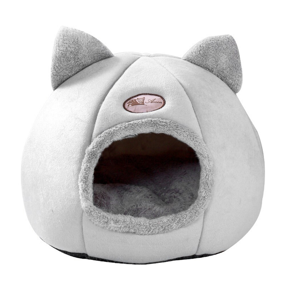 Cama cómoda para dormir profundamente en invierno para gato, cesta pequeña para casa de perro, productos para mascotas, tienda de campaña acogedora, cueva, cama para interior, novedad
