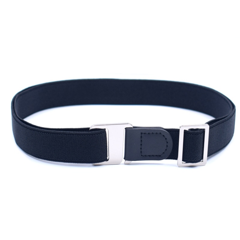 Onzichtbare stretchriem voor dames, verstelbare elastische riem in grote maten met platte gesp voor jeans.