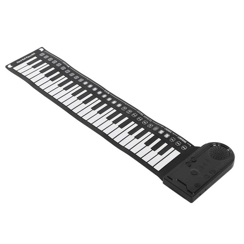Musical Keyboard Portable Hand Roll Piano Flexible 49 Key Foldable for Beginners for Home for Travel for Children