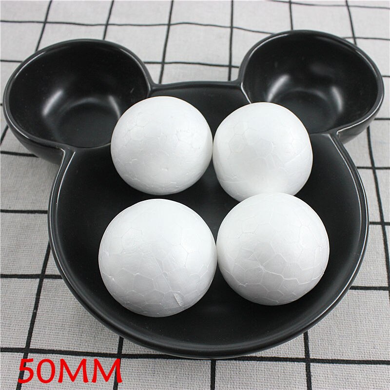 DIY Round Styrofoam Balls Christmas Ball White Modelling Polystyrene Foam Craft Balls Christmas Decorations Wedding Party: 50mm10pcs