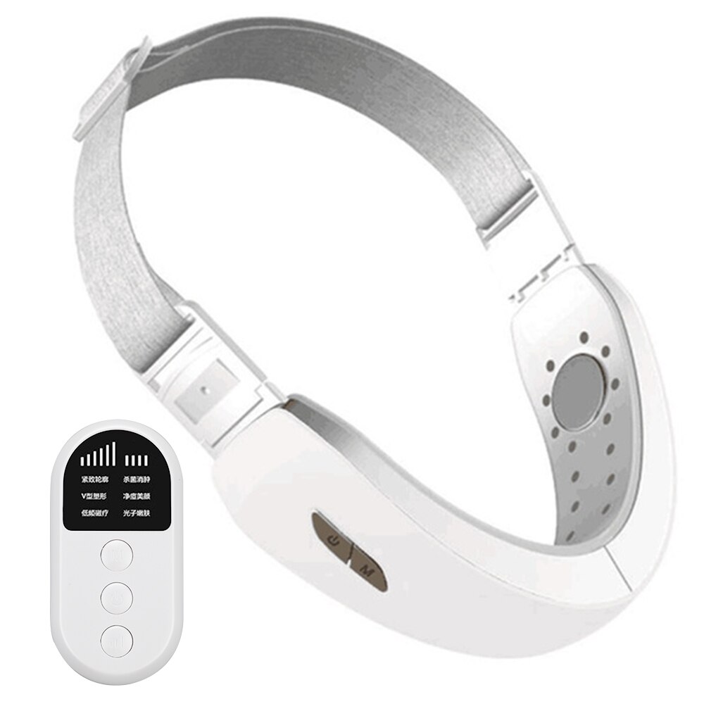 Ceinture de Lifting du visage en V + Machine de soins du cou, thérapie photonique LED, outil amincissant pour le visage, masseur vibrant, réduit le Double menton, dispositif de levage du visage: Face Lift Belt 2