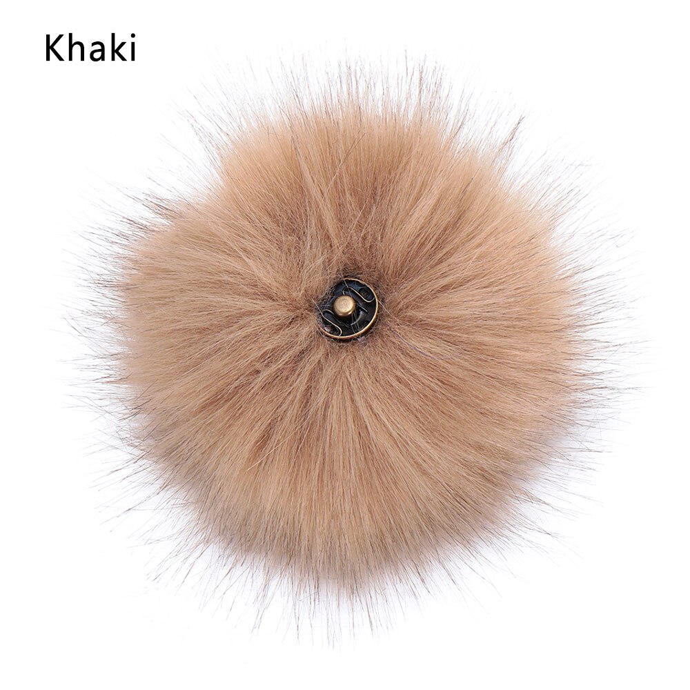 1pc boules de poils en fausse fourrure de renard douces et colorées, bouton-pression, boucle, bonnet tricoté, pompon, sacs à vêtements, accessoires de couture, outils