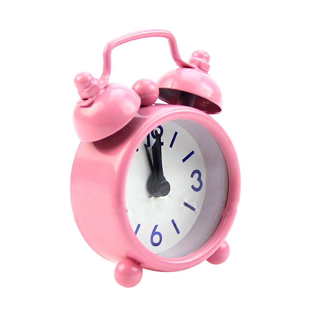 Mini reloj despertador Retro portátil de dibujos animados, reloj de escritorio con doble campana redonda, reloj Digital de mesa, decoración del hogar