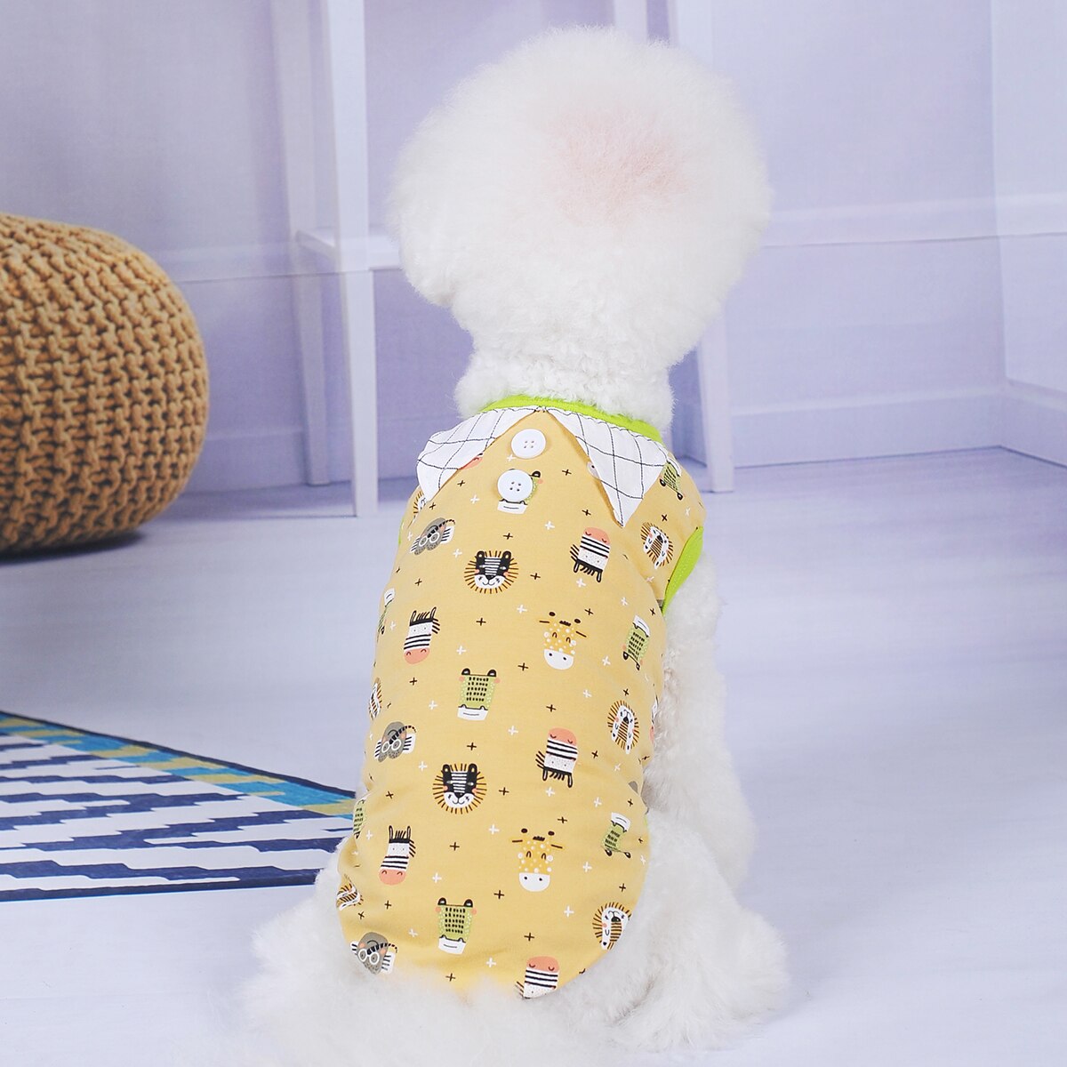 Boy Dog Cat Shirt T-shirt Floral Pet Puppy Shirts Spring/Summer Clothing Apparel 5 Sizes 4 Colours