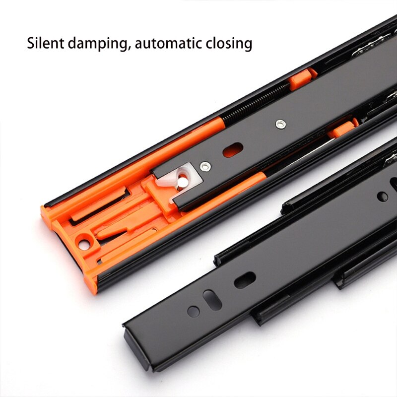 N0HB Lade Rails Zware Kast Lade Slides Soft Close Volledige Uitbreiding Home Lopers Slide Zelfsluitende Koude Rolledsteel