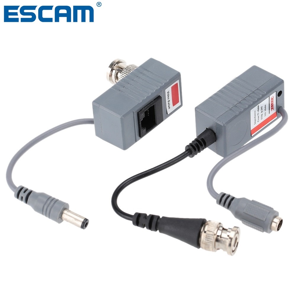 CCTV Camera Video Balun Transceiver BNC UTP RJ45 Video and Power over CAT5/5E/6 Cable