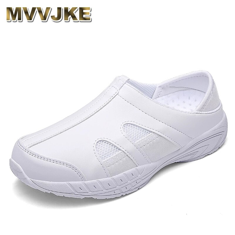 MVVJKE Nurses Shoes White Women Loafers Lightweight Female Work Sneakers Comfortable Ladies Walking Shoes Size 37 38