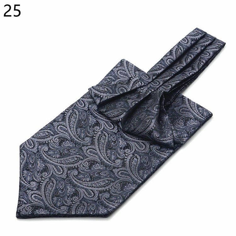 Mannen Vintage Polka Dot Wedding Formele Das Ascot Zelf Britse Stijl Gentleman Polyester Zijde Paisley Das Pak Bruiloft